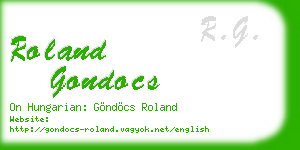 roland gondocs business card