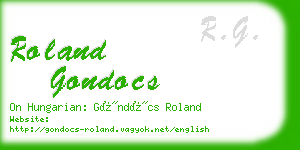 roland gondocs business card